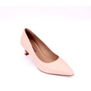 Mariano Paoletti 191 Beige Leather Stiletto Heels Pointy Pumps